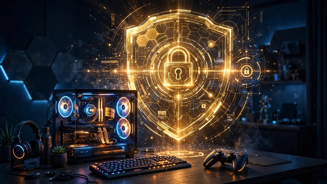 Password manager vault protecting gaming accounts
