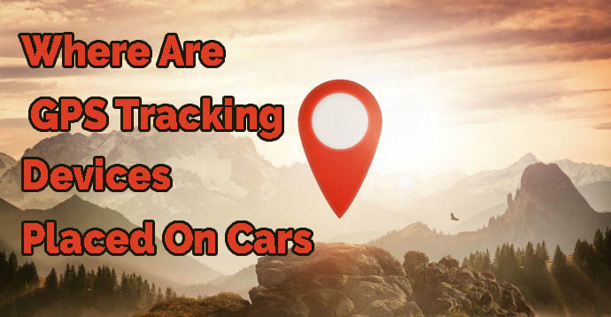 Where are GPS tracking devices placed on cars?