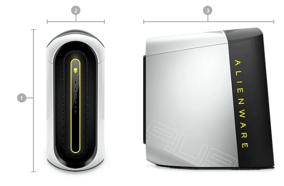 alienware aurora r10 dimension and weight